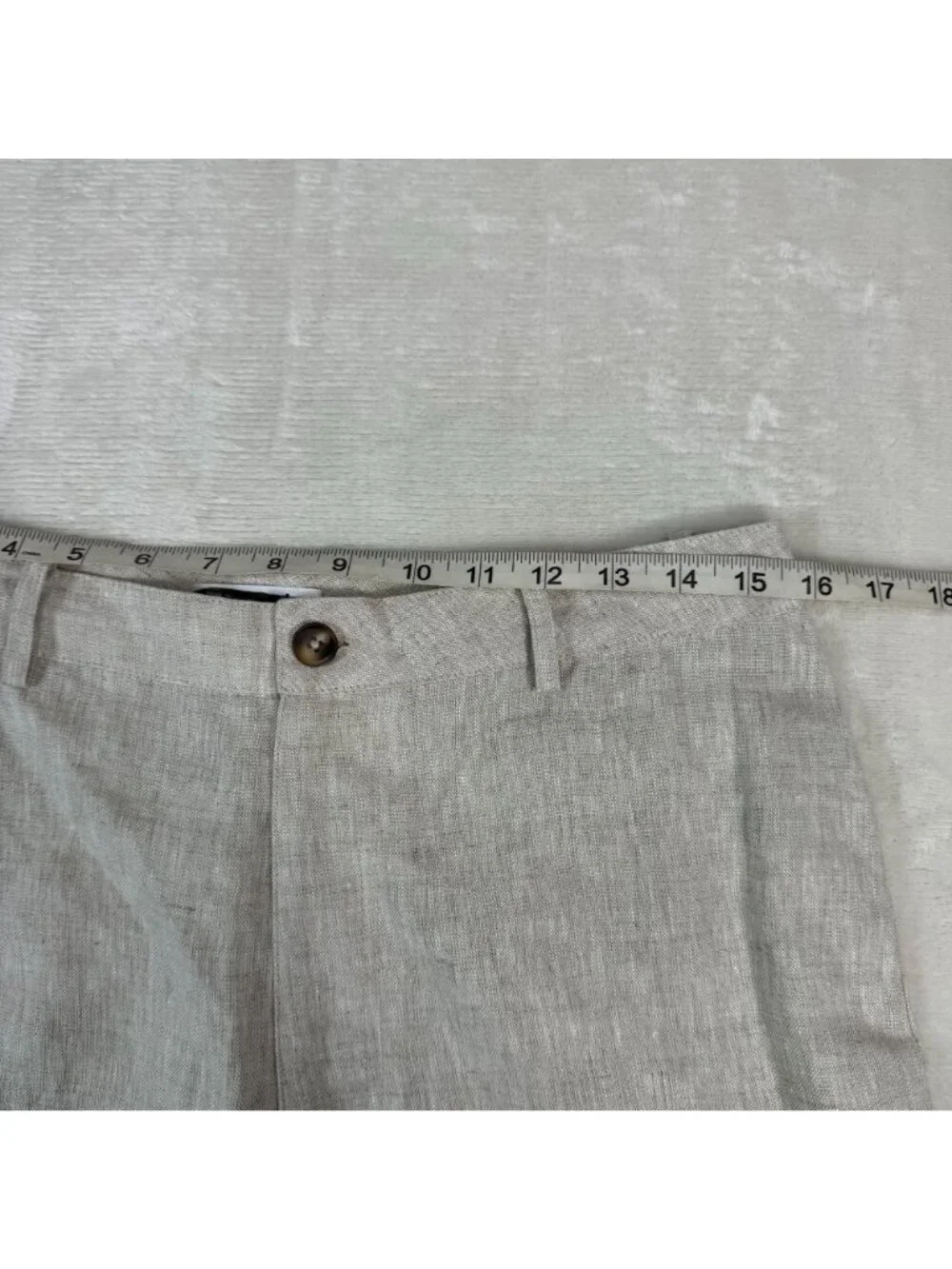 Reformation Tan 100% Linen Pants 10 Casual Beachy High Rise Wide Leg Straight